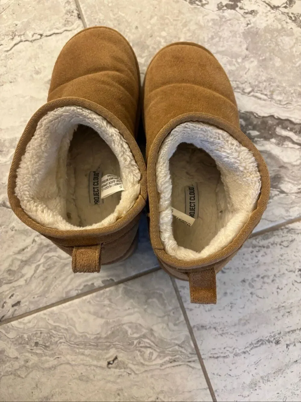 Project Cloud 100% Genuine Suede Leather platform Ankle Boots, Sz 7.5 $75
